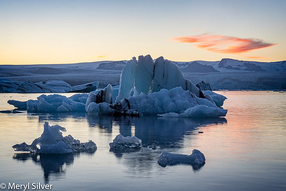 Glacier At Dusk