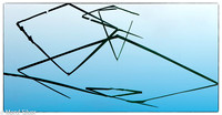 reeds, reflections, abstract